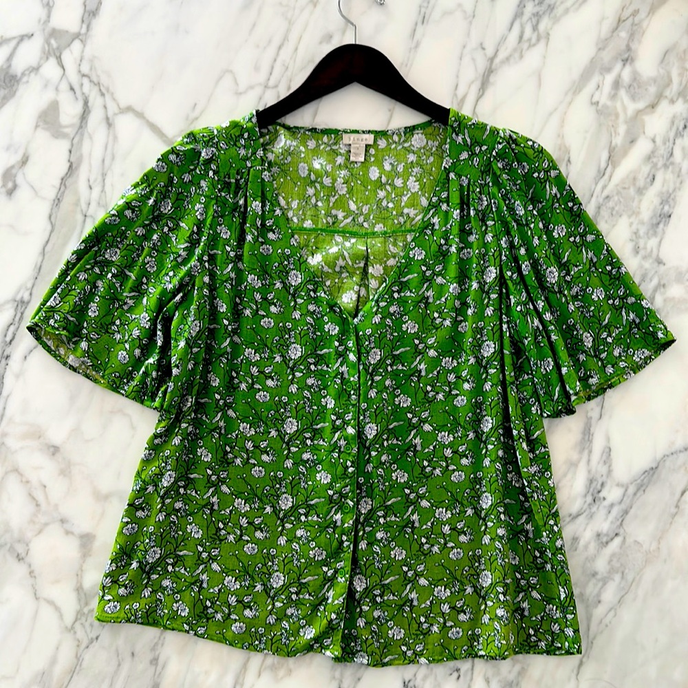 Hinge Green Floral Top